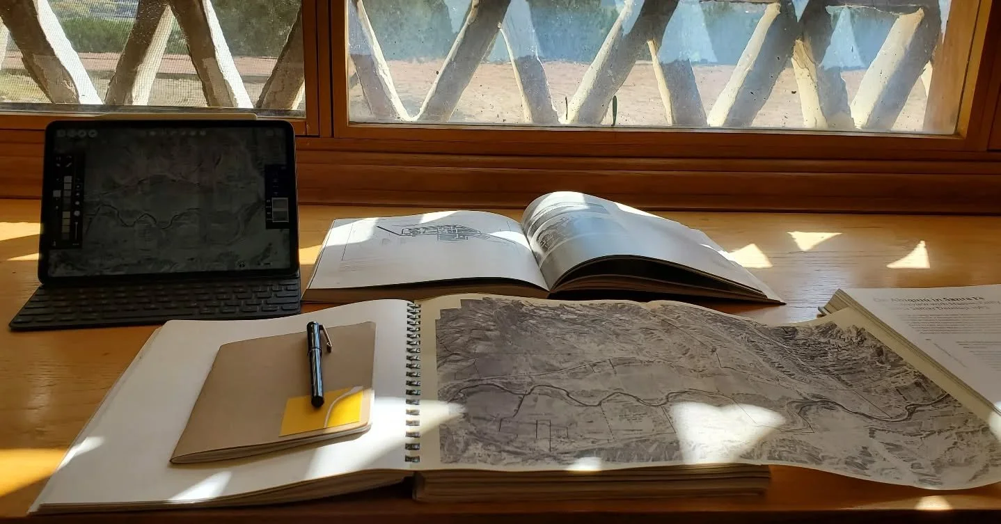 Roaming in the desert. #sitevisit 
#WIP #din&eacute;. 
 #حسن_فتحی