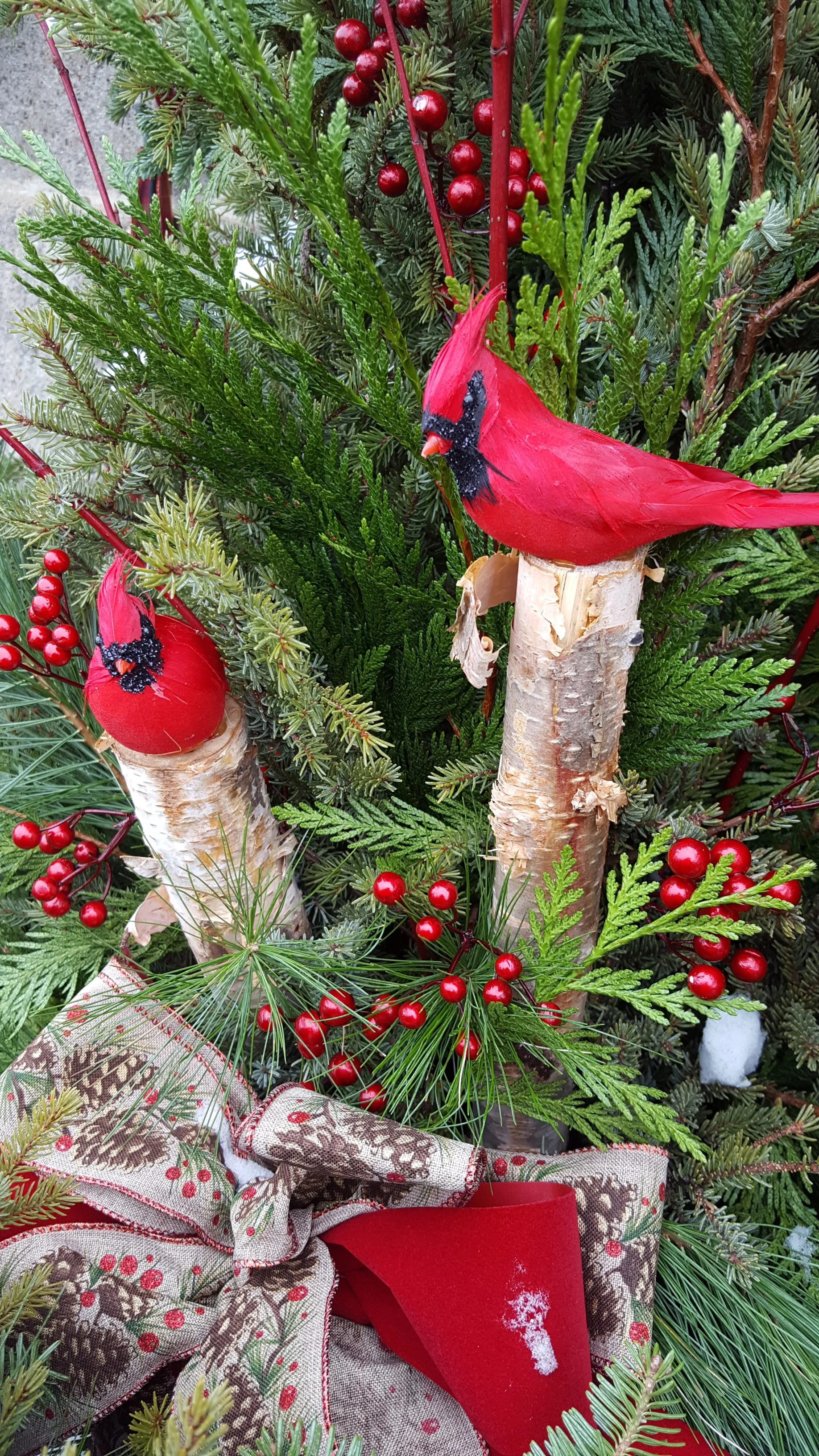 Custom - natural with a pop of red