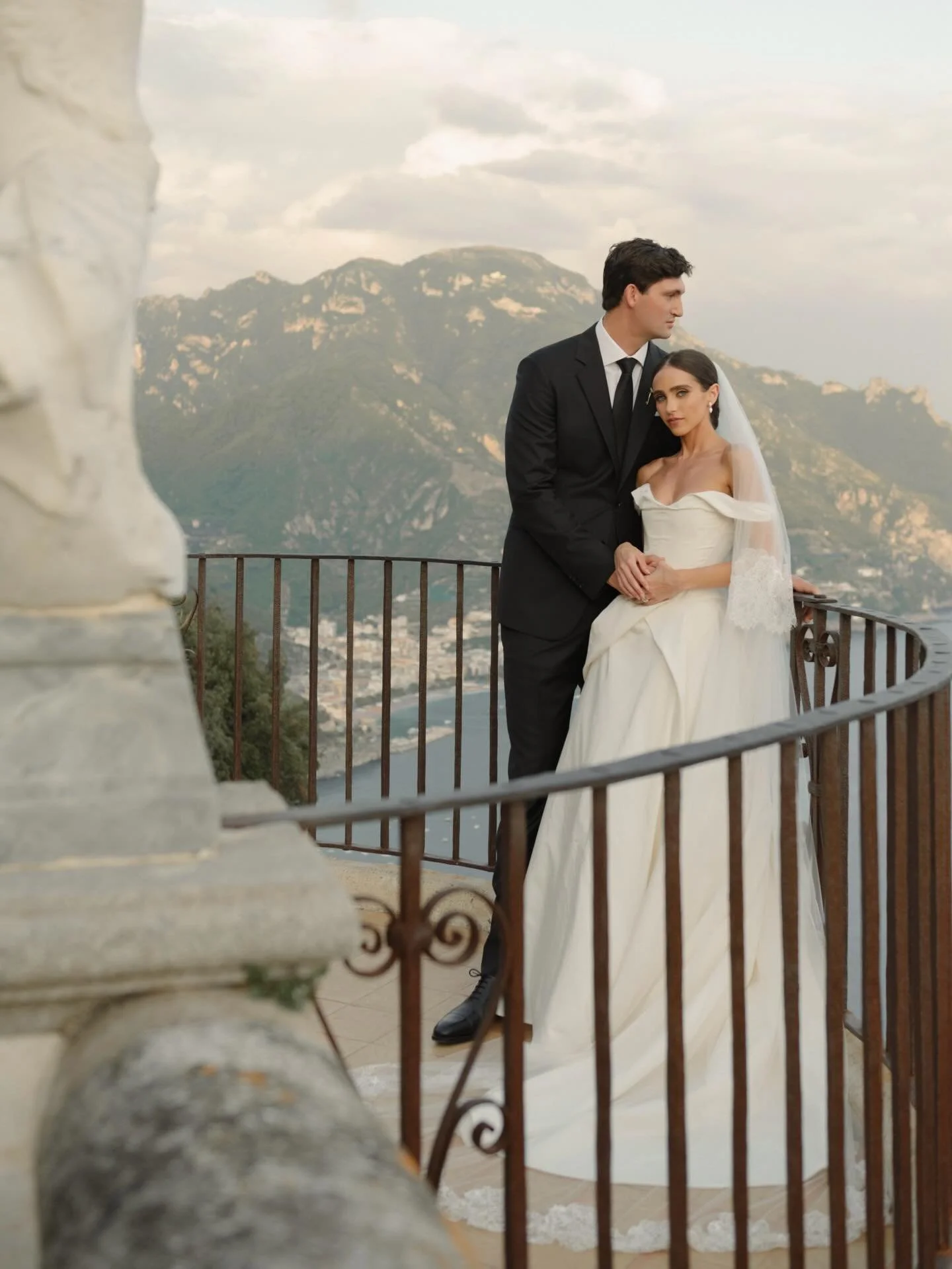 Ryan and Griffin&rsquo;s intimate Italian wedding at Villa Cimbrone, overlooking the Amalfi Coast. A celebration shared with their closest friends and family, set against historic gardens and endless sea views. Ryan wore Vivienne Westwood, Ralph Laur