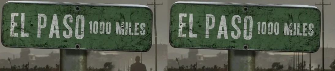  The silly sign is to distract you from the man who pops offscreen from one frame to the next. 