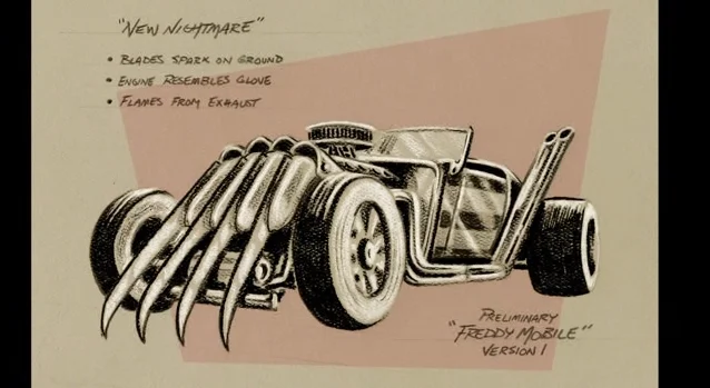 Unused concept of a "Freddy Mobile" for "Wes Craven's New Nightmare."