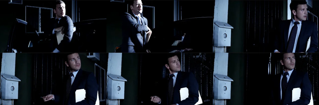  Six of the seven times Harker looks over his shoulder in the same scene. We get it. He's scared.