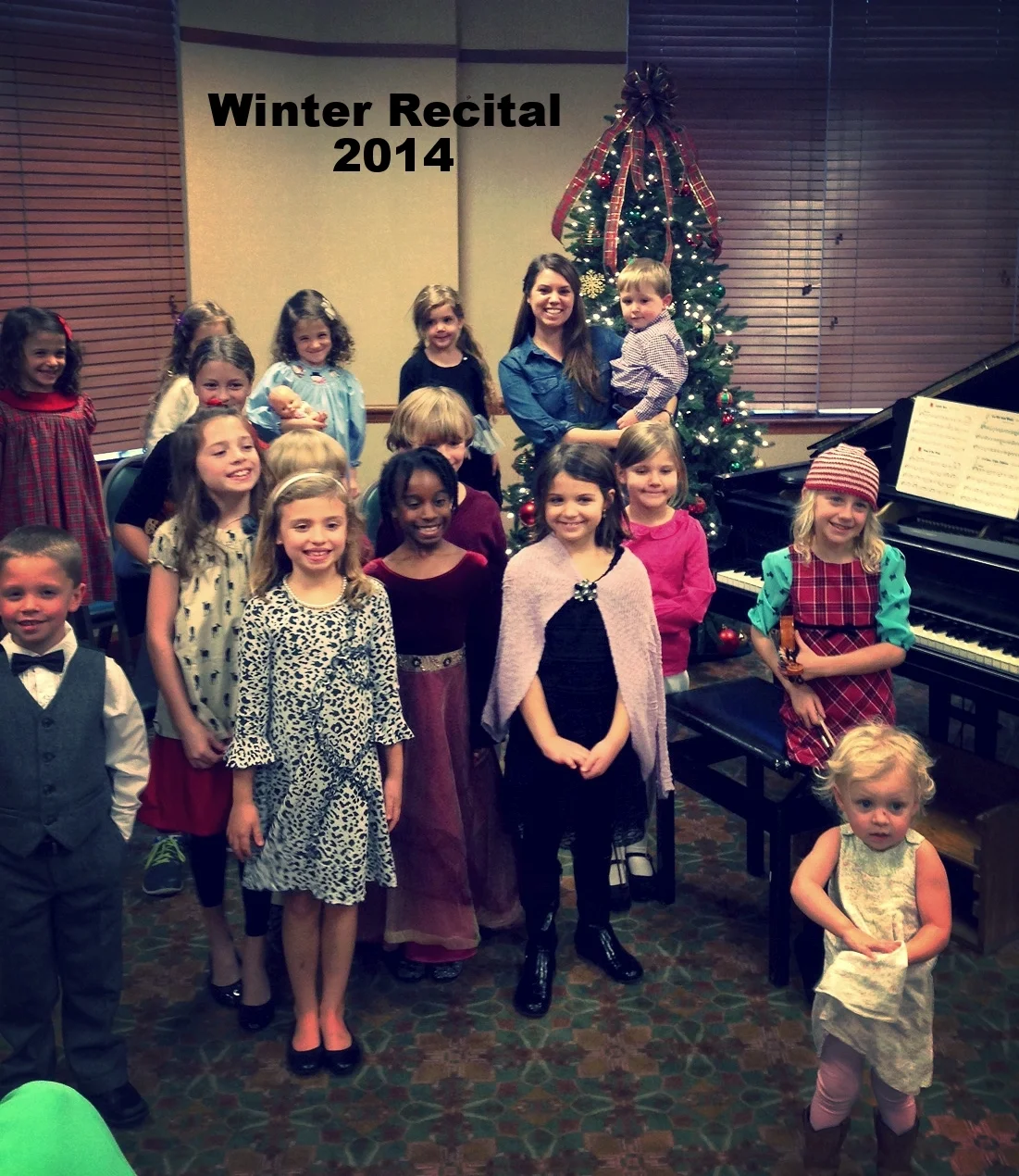 About half my students at Magnolia Glen Retirement Home Winter Recital