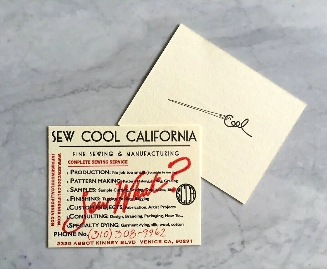 Sew What? Fashion factory on Abbot Kinney Blvd in Venice, California.