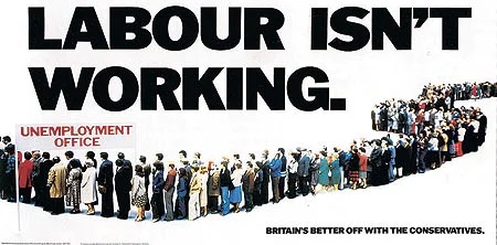 This week it was announced that the advertising agency Saatchi and Saatchi were being employed by the Conservative Party for the forthcoming election. These guys are good. I love their simplicity the use of a single image and the catchy headline. Above is the original 1979 election poster used by the Conservatives - Again designed by Saatchi and Saatchi.