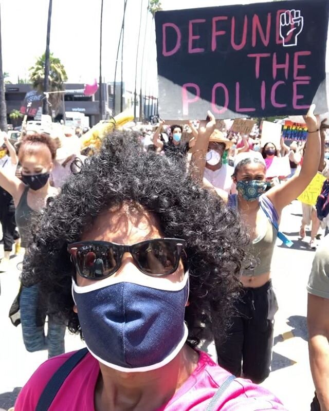 I can&rsquo;t explain how good it feels to hear a chorus of thousands of voices chanting &ldquo;BLACK LIVES MATTER HERE!&rdquo; in a country run by people that make it so clear that our lives don&rsquo;t matter to them. Let&rsquo;s keep doing the work! These racist cops, ideologies, systems, and beliefs have GOT TO GO! ✊🏾 #blacklivesmatter #blacktranslivesmatter #defundthepolice