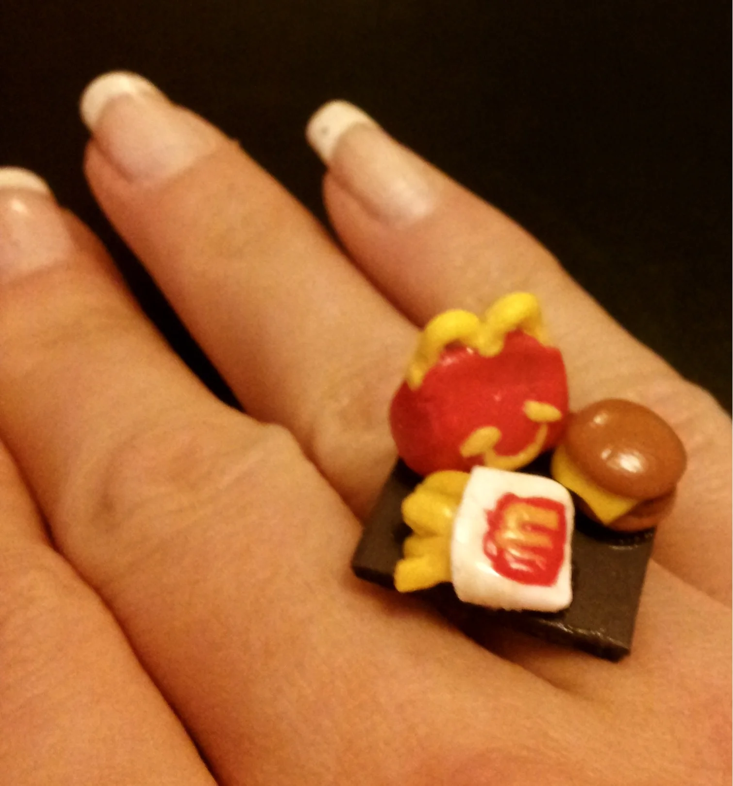 Miniature Dinner Sculpture Rings