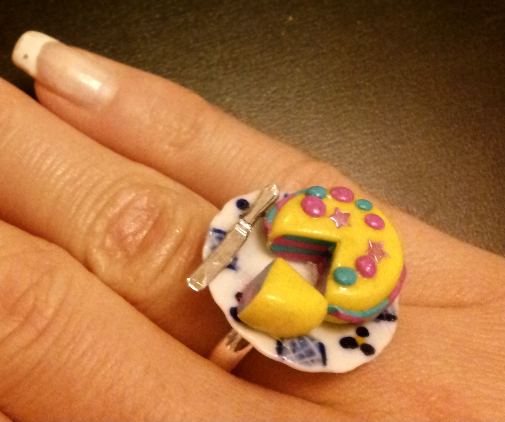 Miniature Dinner Sculpture Rings