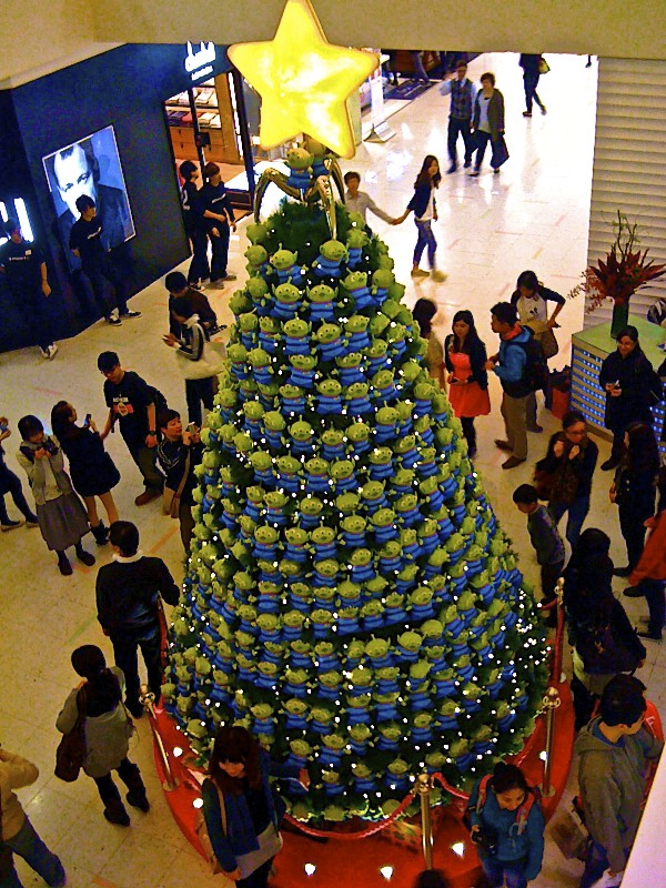 A Giant Toy Story Christmas Tree & Buzz Slipper Boots for Boys