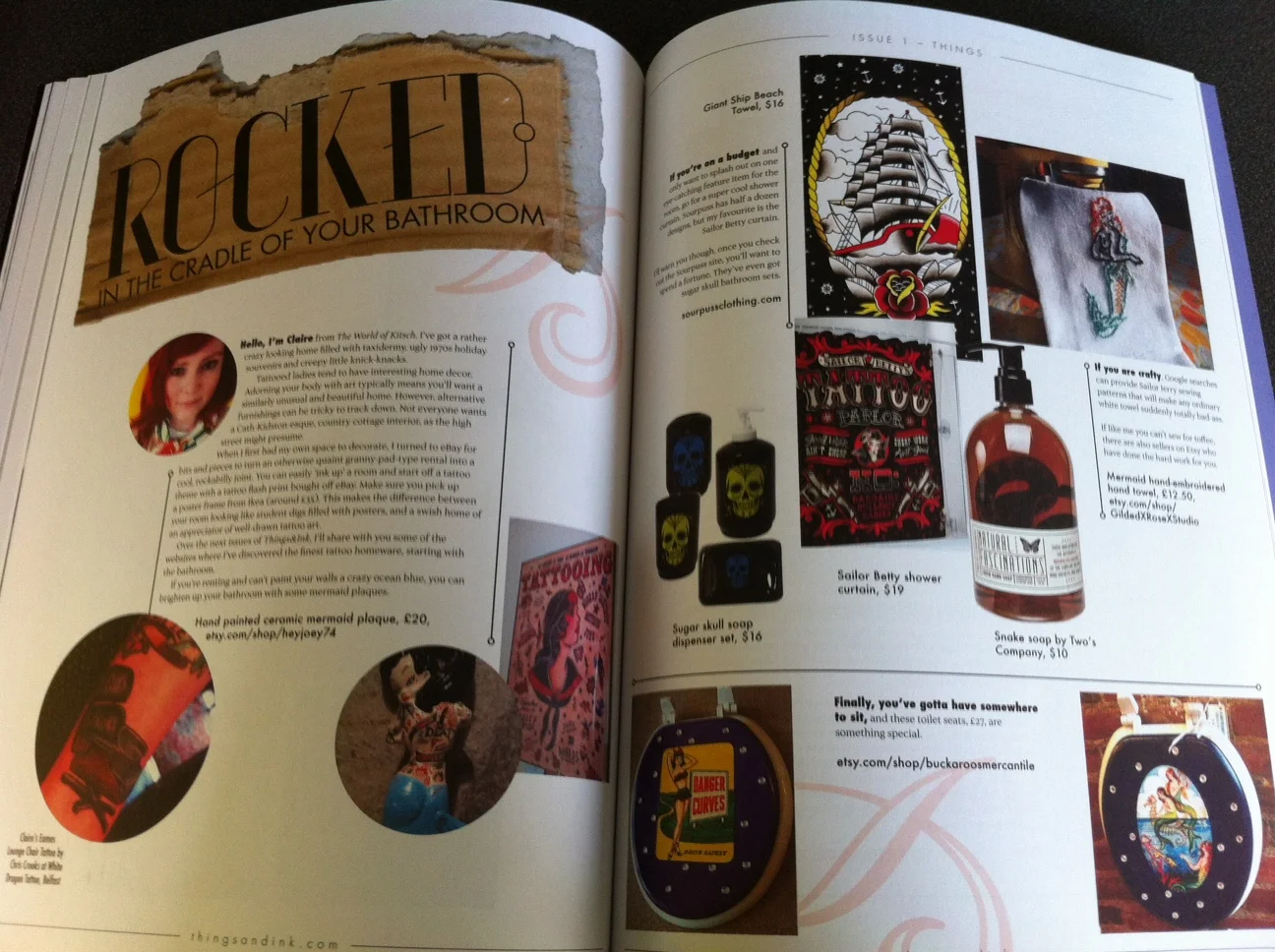 Things & Ink- a Tattoo Magazine Embracing Female Tattoo Culture- & I'm Their Home Ware Columnist