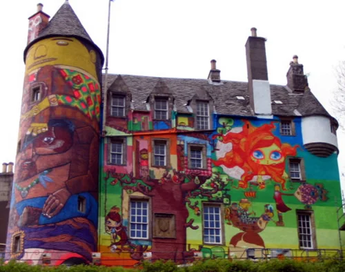 Completely Graffitied Scottish Castle