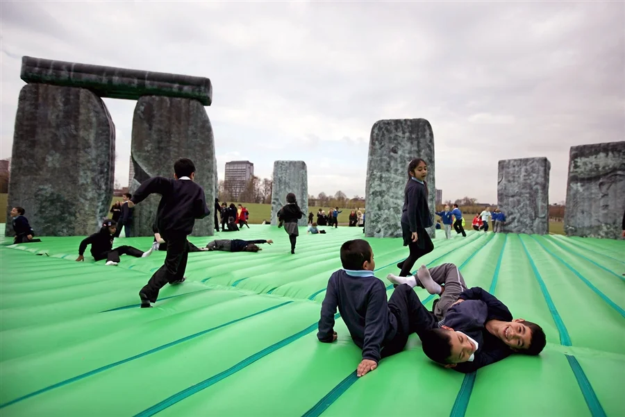 Inflatable Stonehenge Comes To Belfast