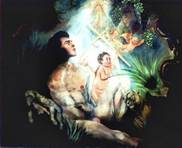 Naked Elvis on a Throne - Slightly NSFW