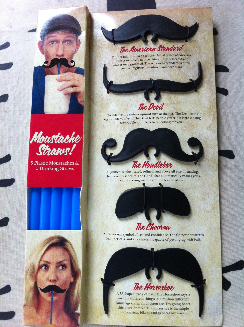 My 'Pinged' Moustache Straws & 30% off Parcel Genie for World of Kitsch Readers