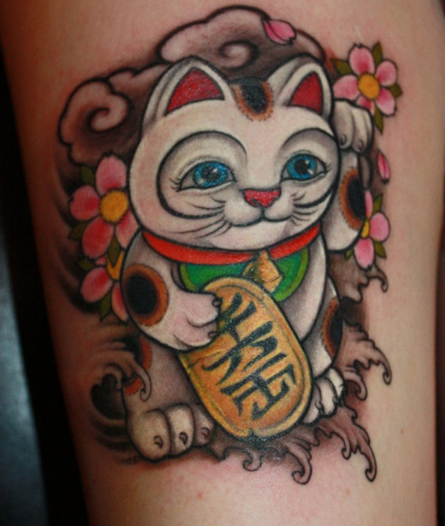 Lucky Cat Tattoo by Chris Crooks — The World of Kitsch