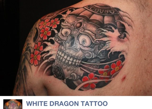 Lucky Cat Tattoo by Chris Crooks