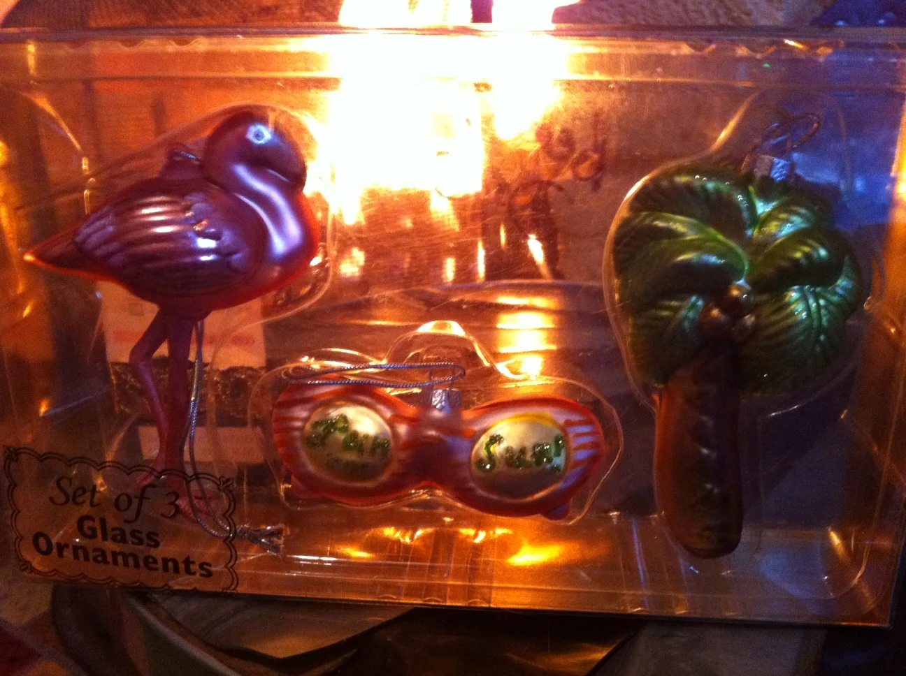 Christmas Flamingo Ornament