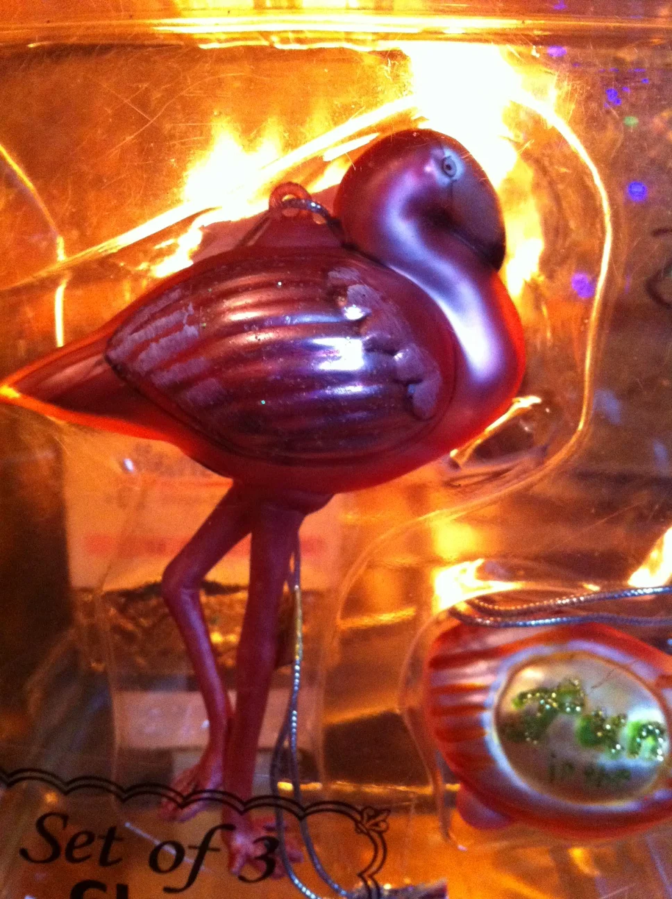 Christmas Flamingo Ornament