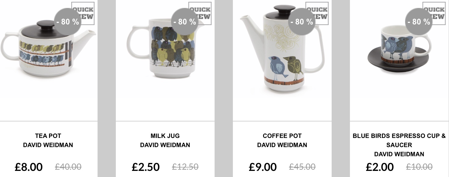Pair Of Espresso cups & saucers featuring David Weidman Family Of Birds design