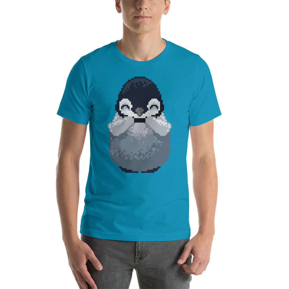 Cute as Shit Pixel Penguin Shirt