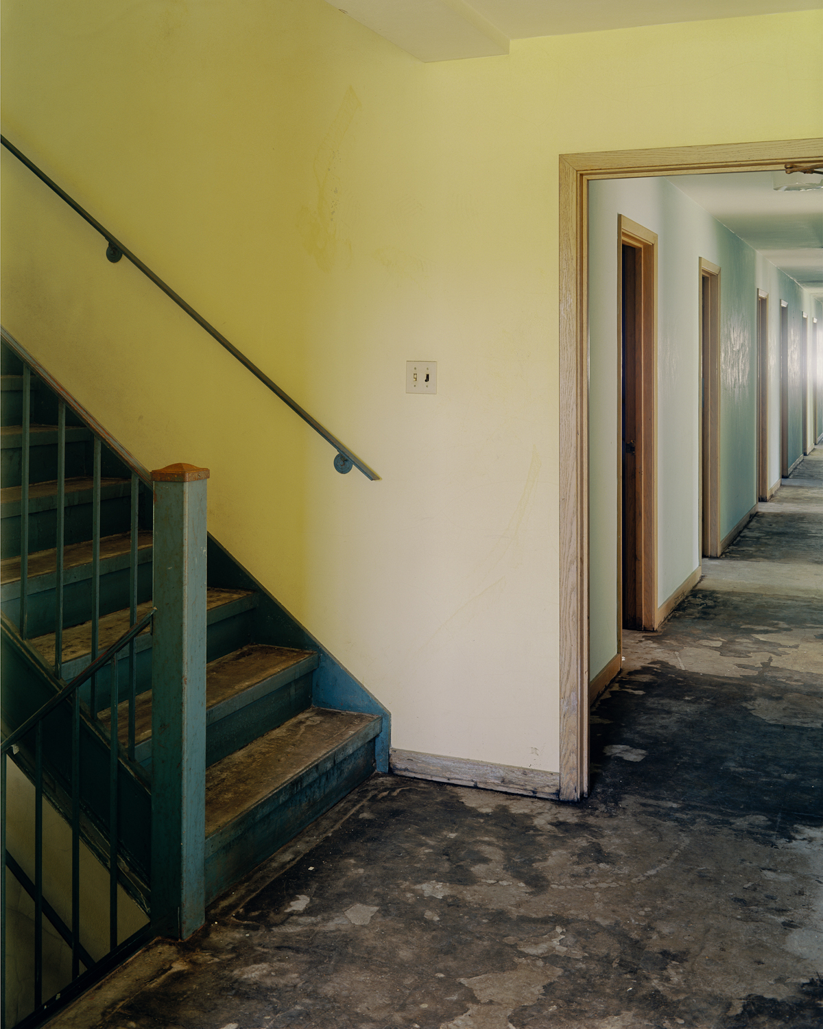 Stairwell and hallway, Dormitory Building.