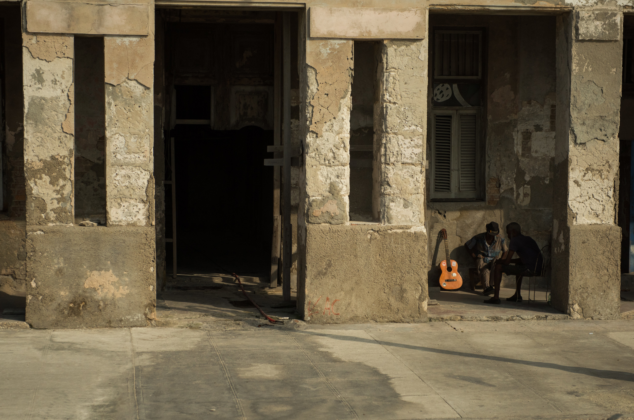 A street scene from the bus as the Minnesota Orchestra's tour bus headed to the hotel in Havana.