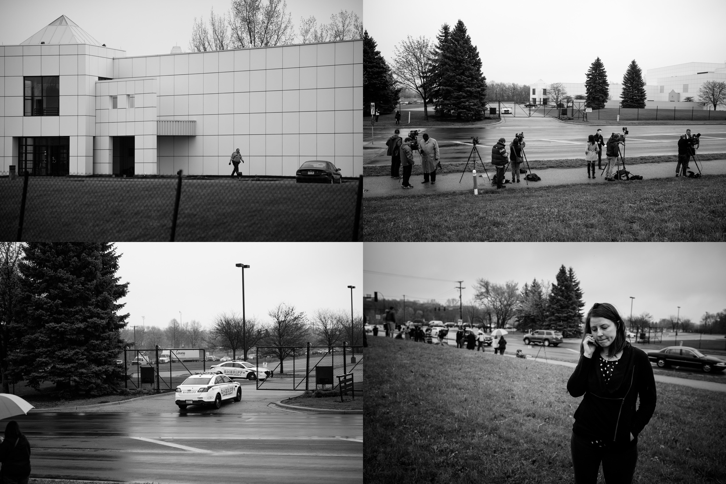 Sherif's vehicle enters Paisley Park in Chanhassen MN, April 21st, 2016.