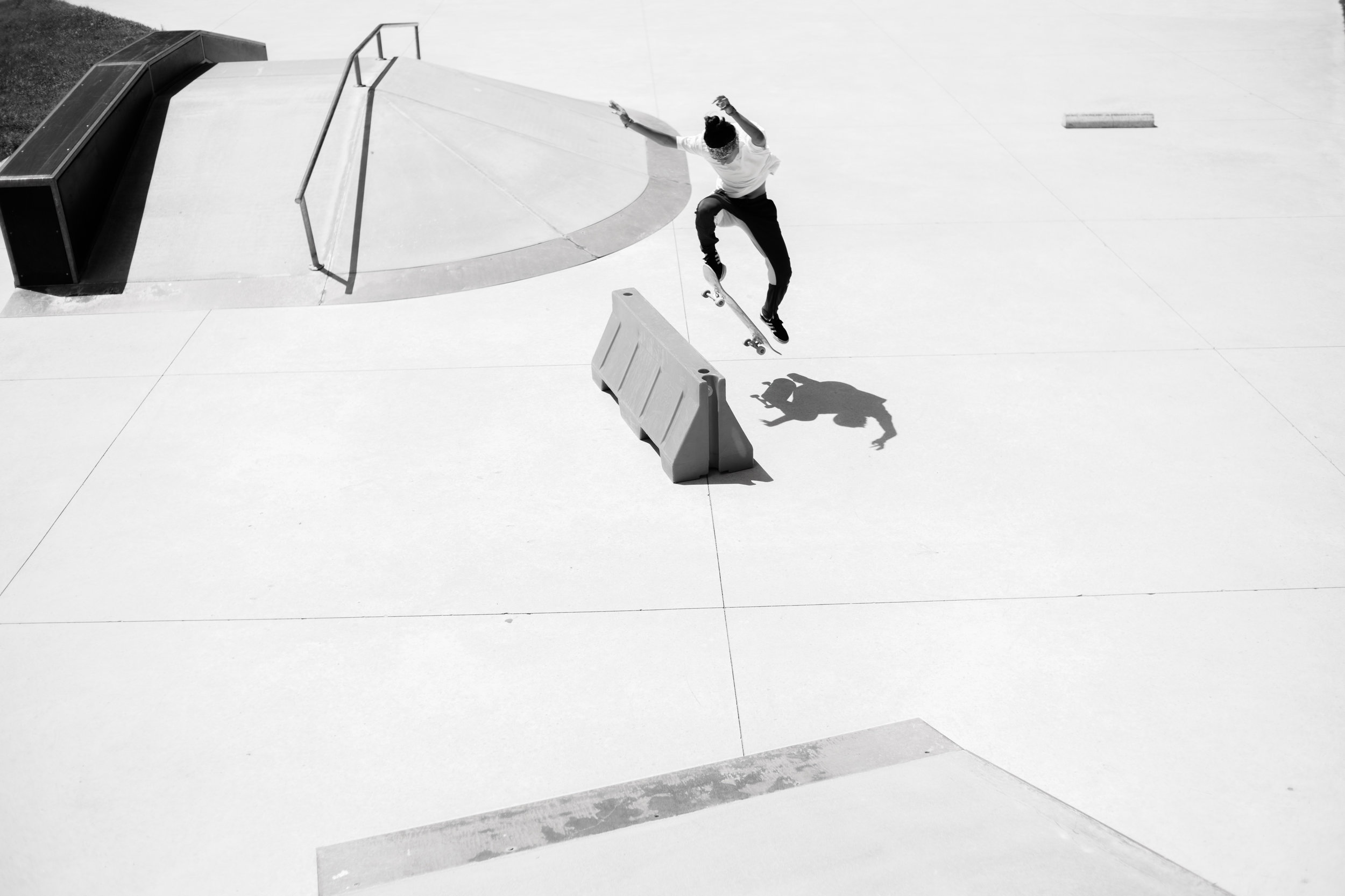 Pro skateboarder Mariah Duran, photographed in Minneapolis Minnesota, ahead of the Summer X Games, July 17th, 2018. Photo by Nate Ryan