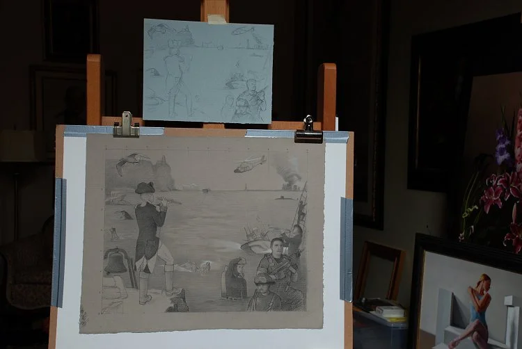 Coast Guard sketches and studies in the studio by Charles Gilbert Kapsner 