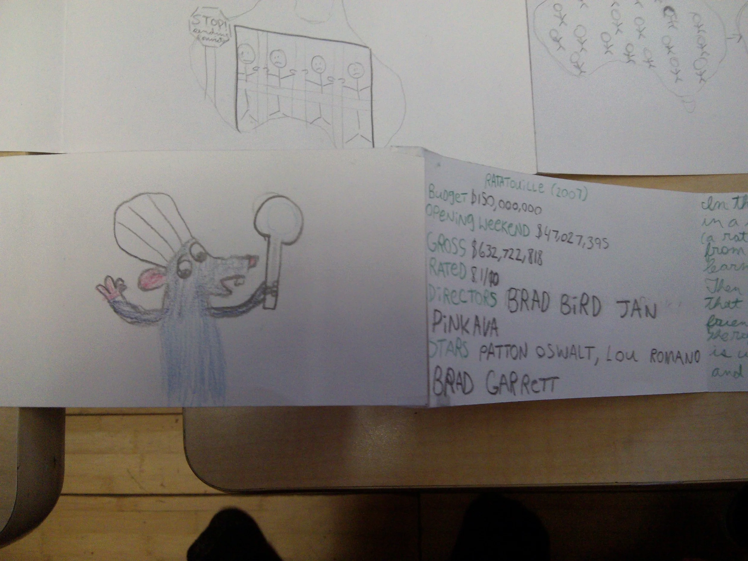 Mags, age 10, put together her Pixar movies timeline - w/ Pizza Planet Truck appearances /cc @BradBirdA113