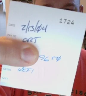 ...from 7 years ago for a house refinance. It was the check we wrote at the closing, made out to Old Republic Title.