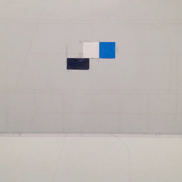 DITTO(GREY), acrylic on canvas, 30 x 30 inches