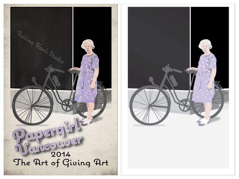 Poster for Papergirl Vancouver (right) size 11.25" x 17.3" 