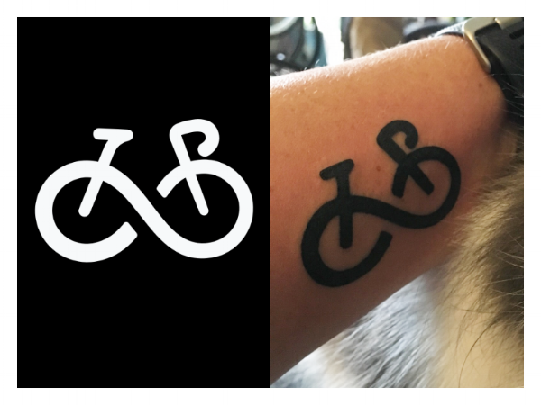 "Bicycle Forever" tattoo design