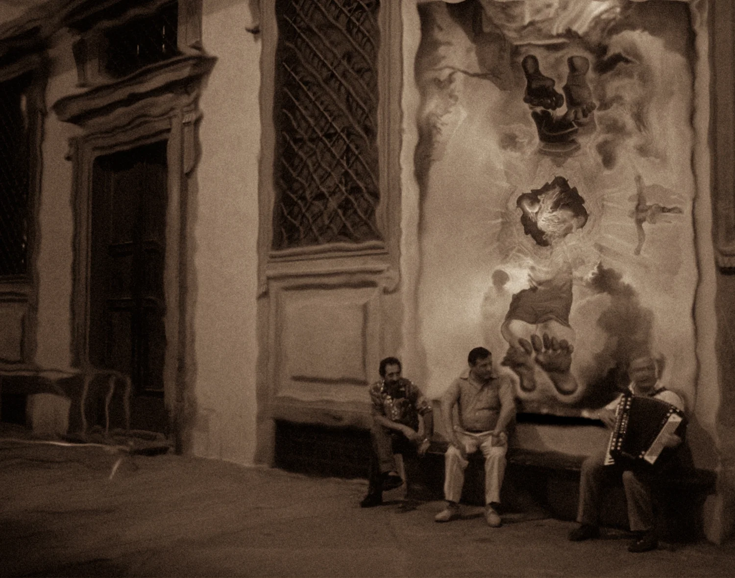 men on bench in Prague11x14.jpg