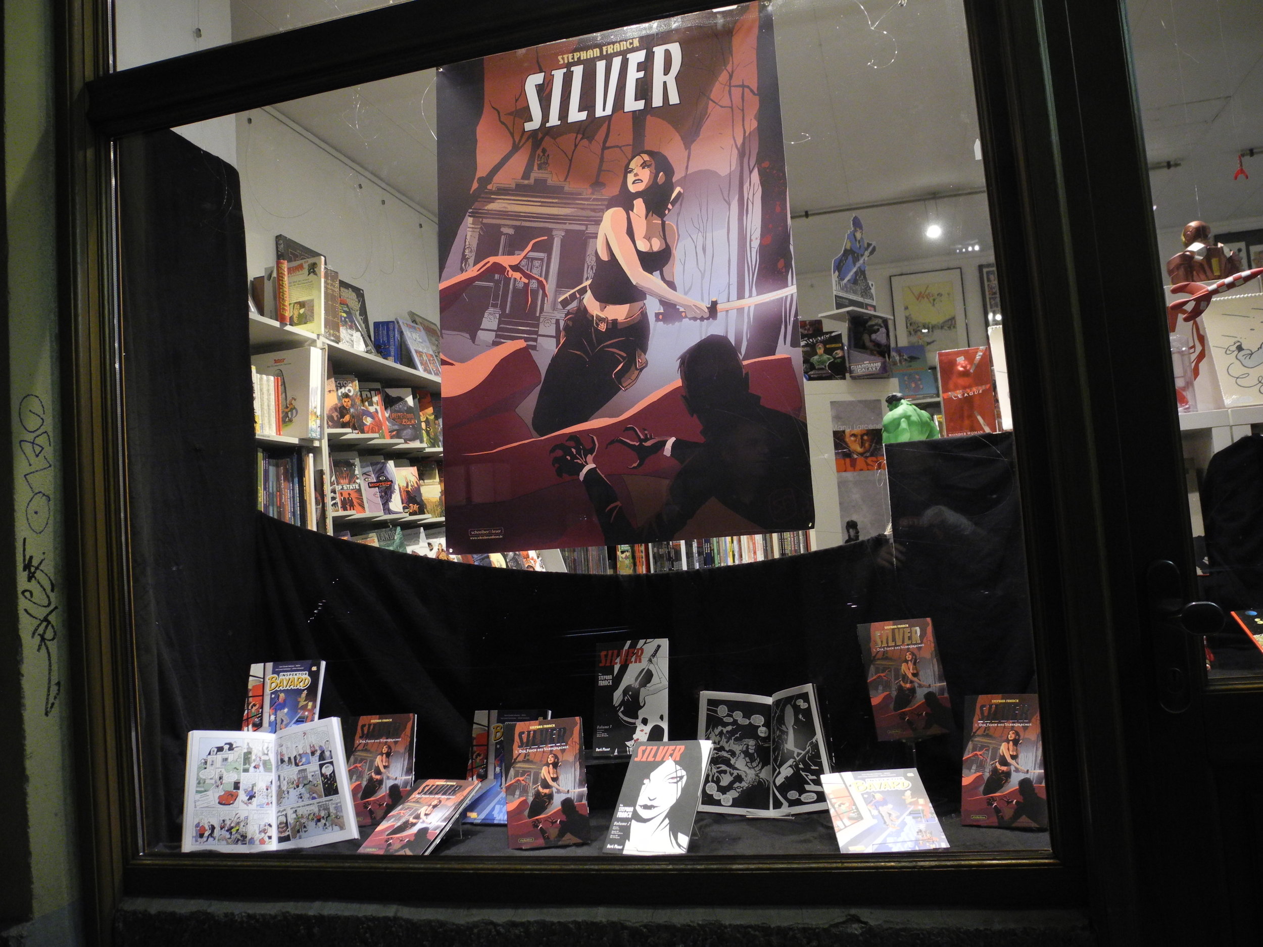 Book store window in Munich, Germany