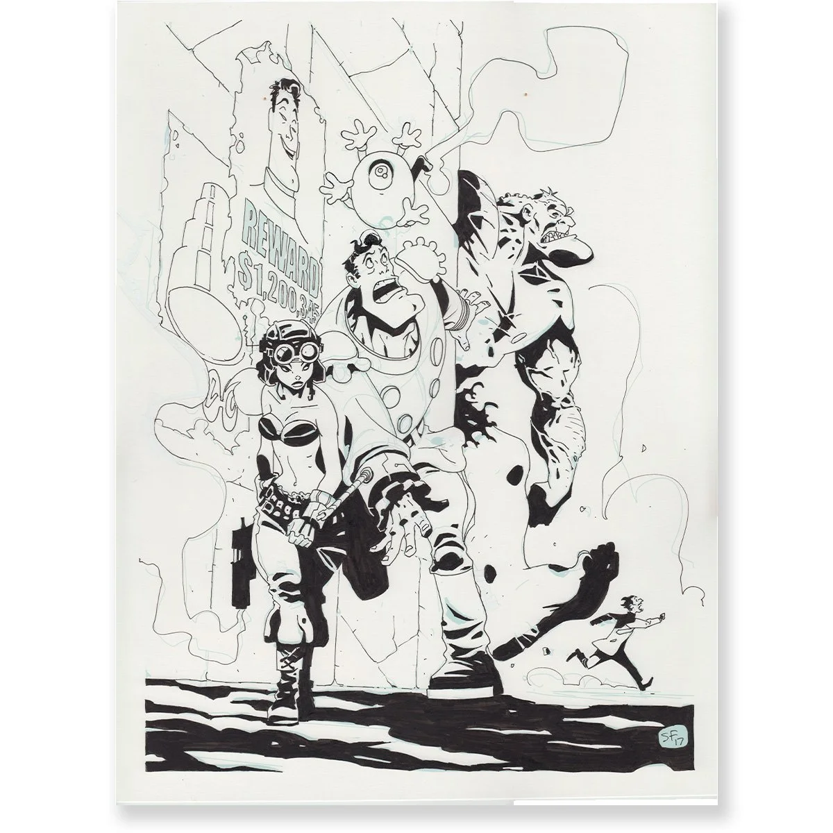 BERNIE WRIGHTSON HOMAGE (HEAVY METAL 40th Anniversary show) - SOLD