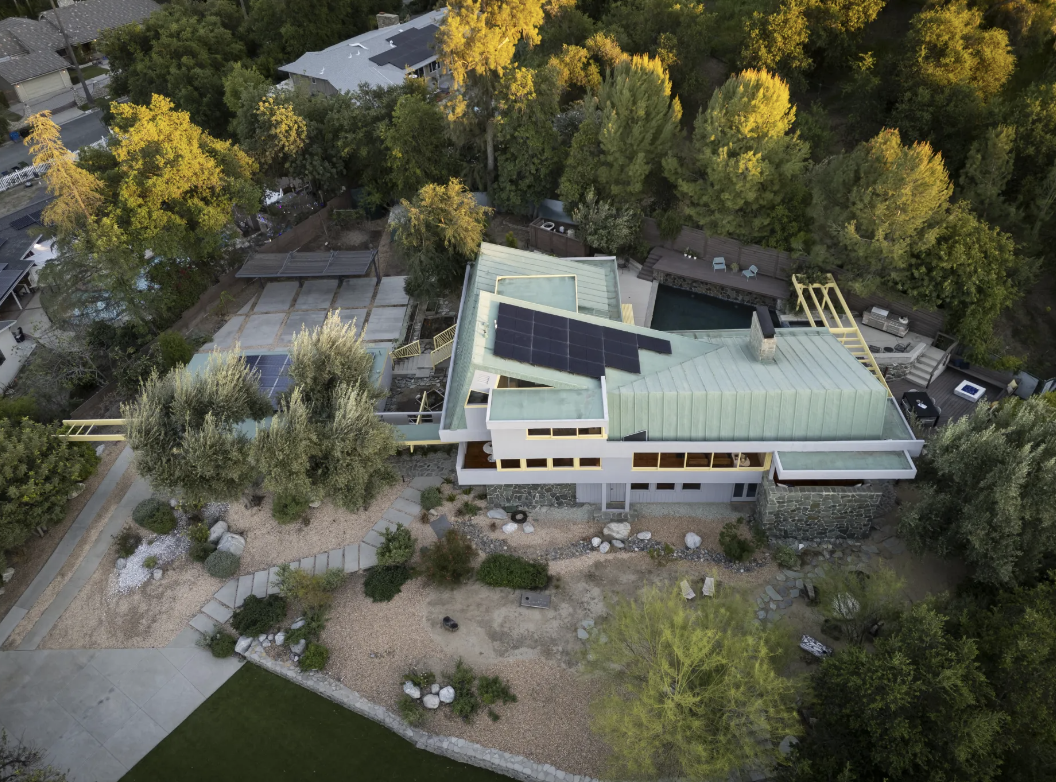 The Van Dekker House by R.M. Schindler in Woodland Hills, 1940, a Los Angeles Historic-Cultural Monument and Schindler's largest residential commission.