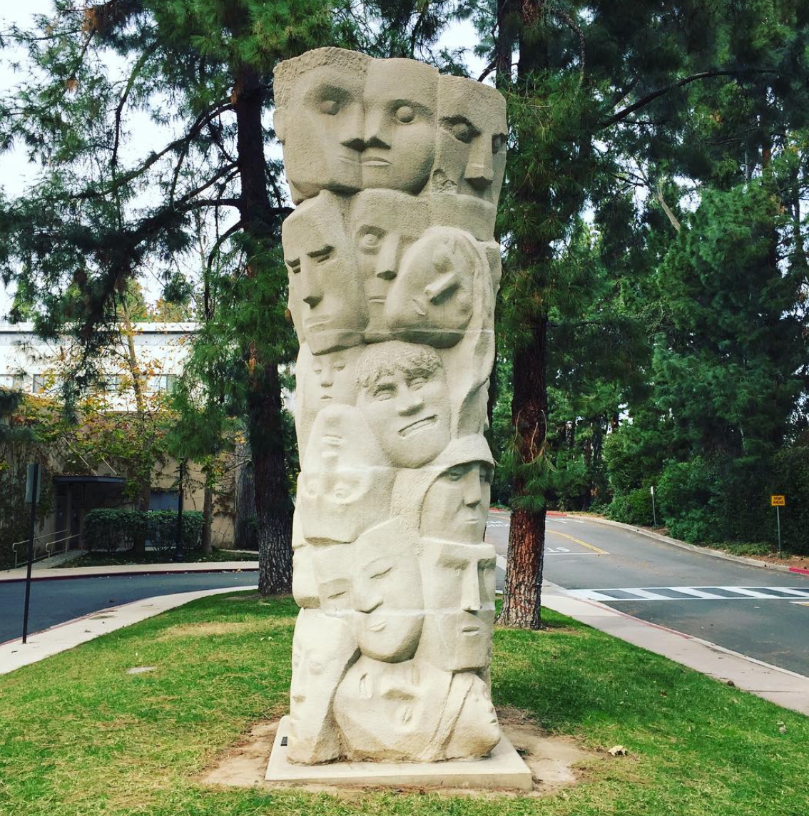 nna Mahler's Tower of Masks (1964) at the Franklin D. Murphy Sculpture Garden, UCLA — created during her Beverly Glen studio years