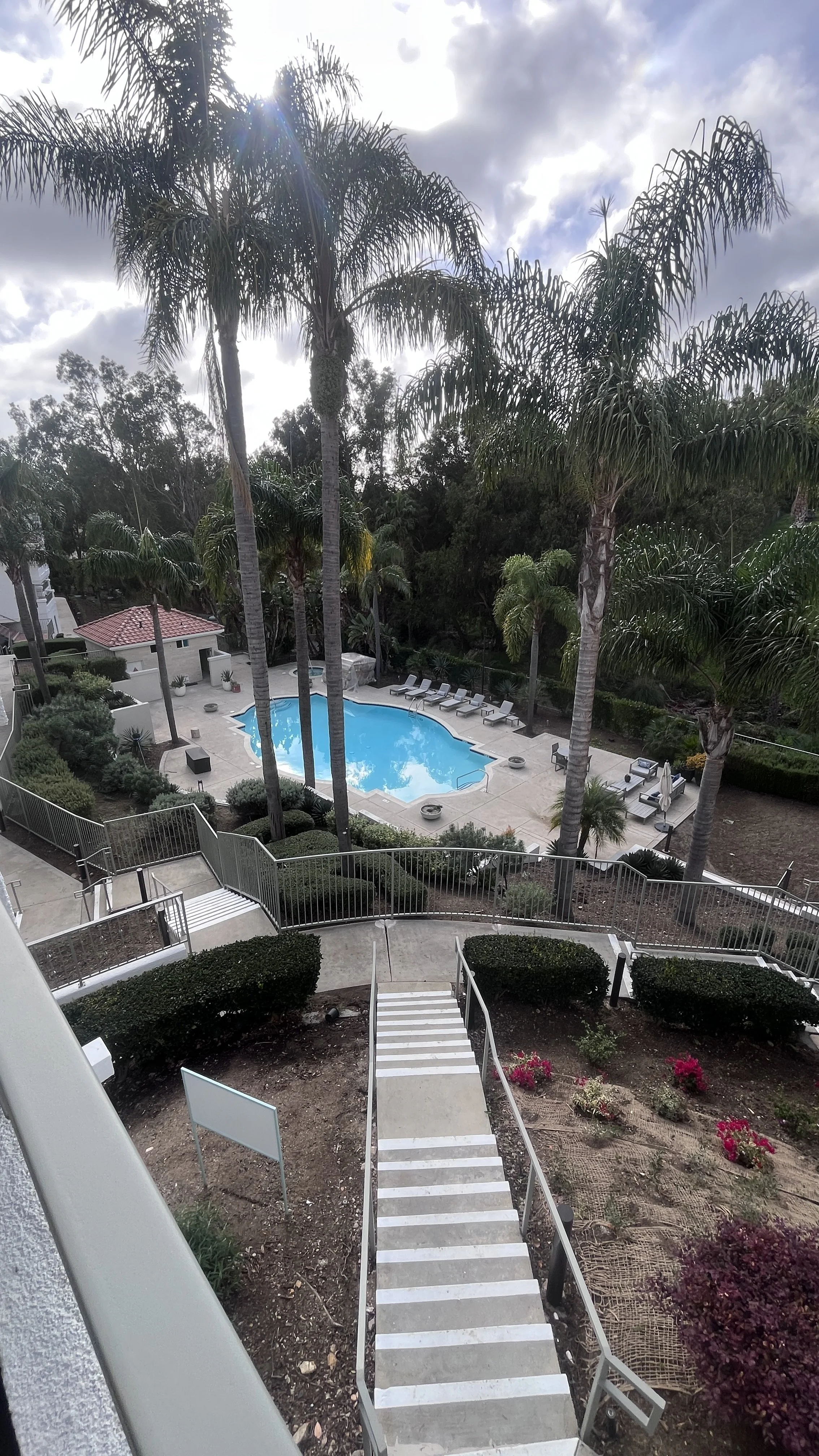 Resort-style pool and private grounds at Privé Malibu branded residences, Malibu CA