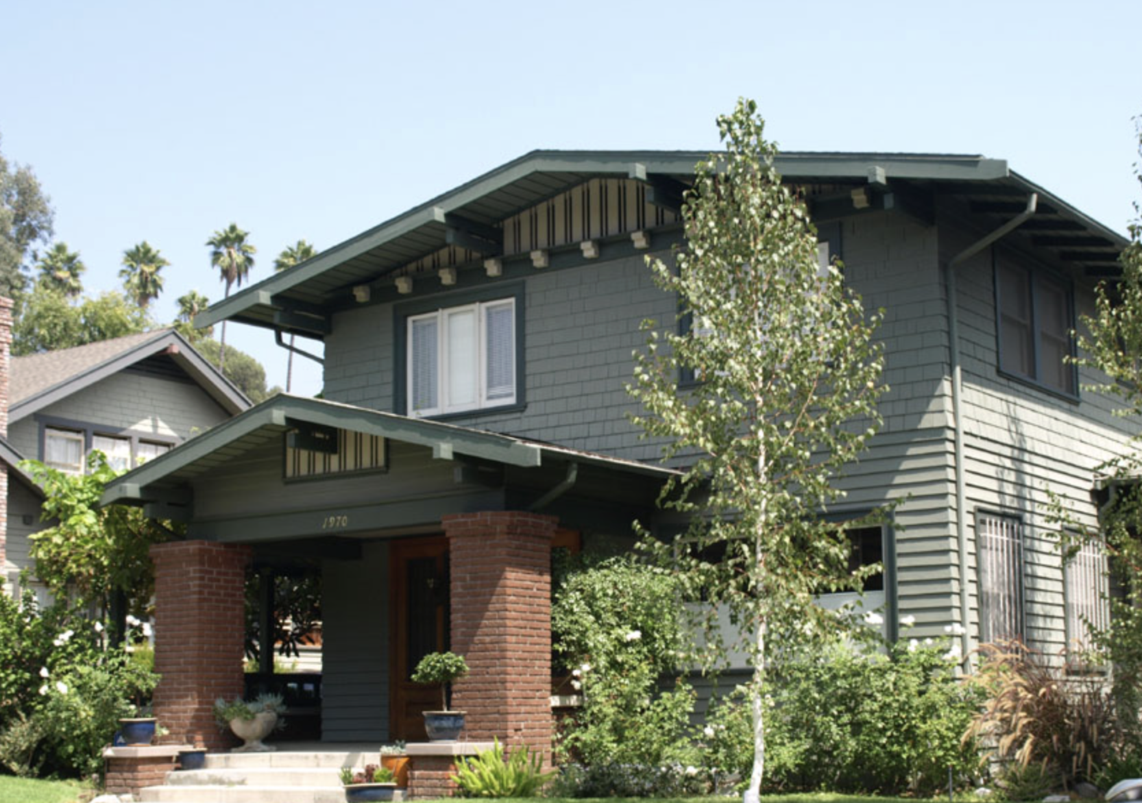 A Craftsman house on Canyon Drive in the Hollywood Grove historic district, in the foothills below Griffith Park.