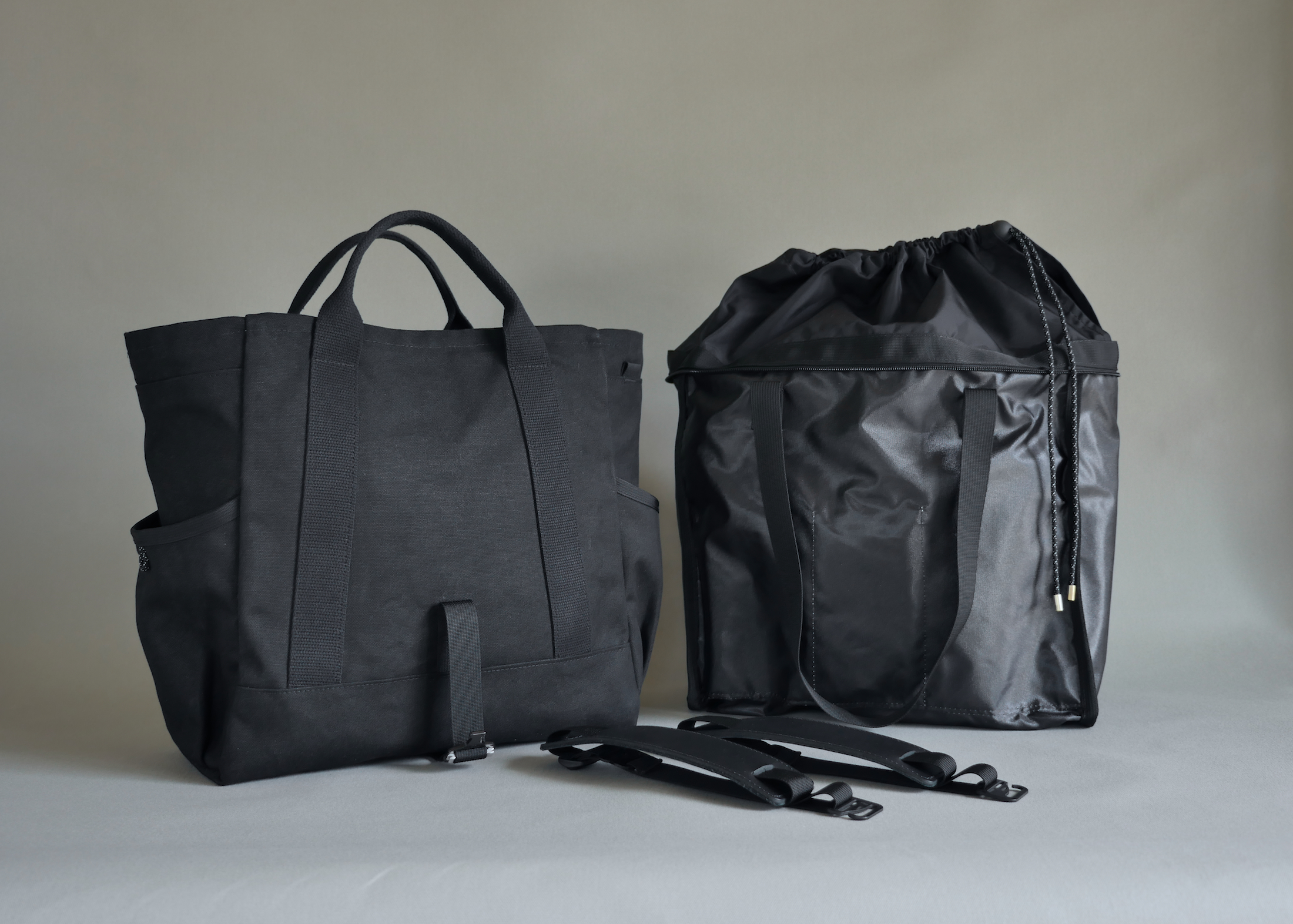 Two bags in one. The liner is fully removable.