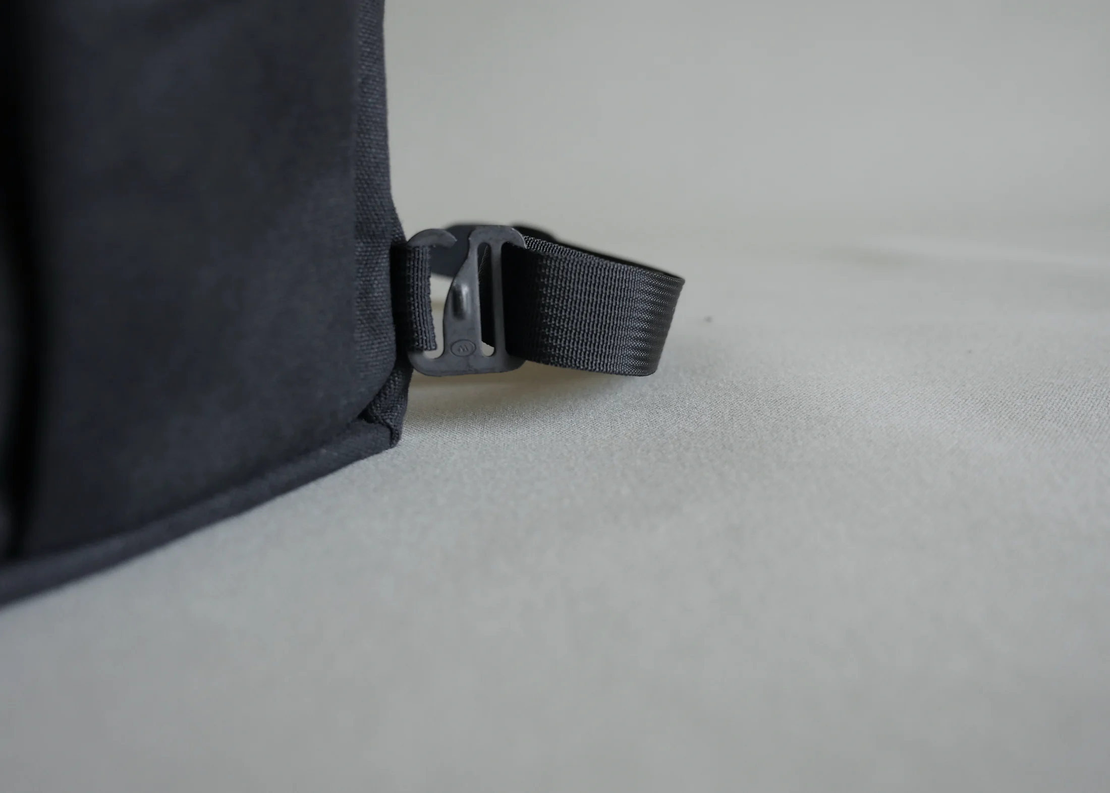 MIL-SPEC webbing lower backpack strap attachment loop.