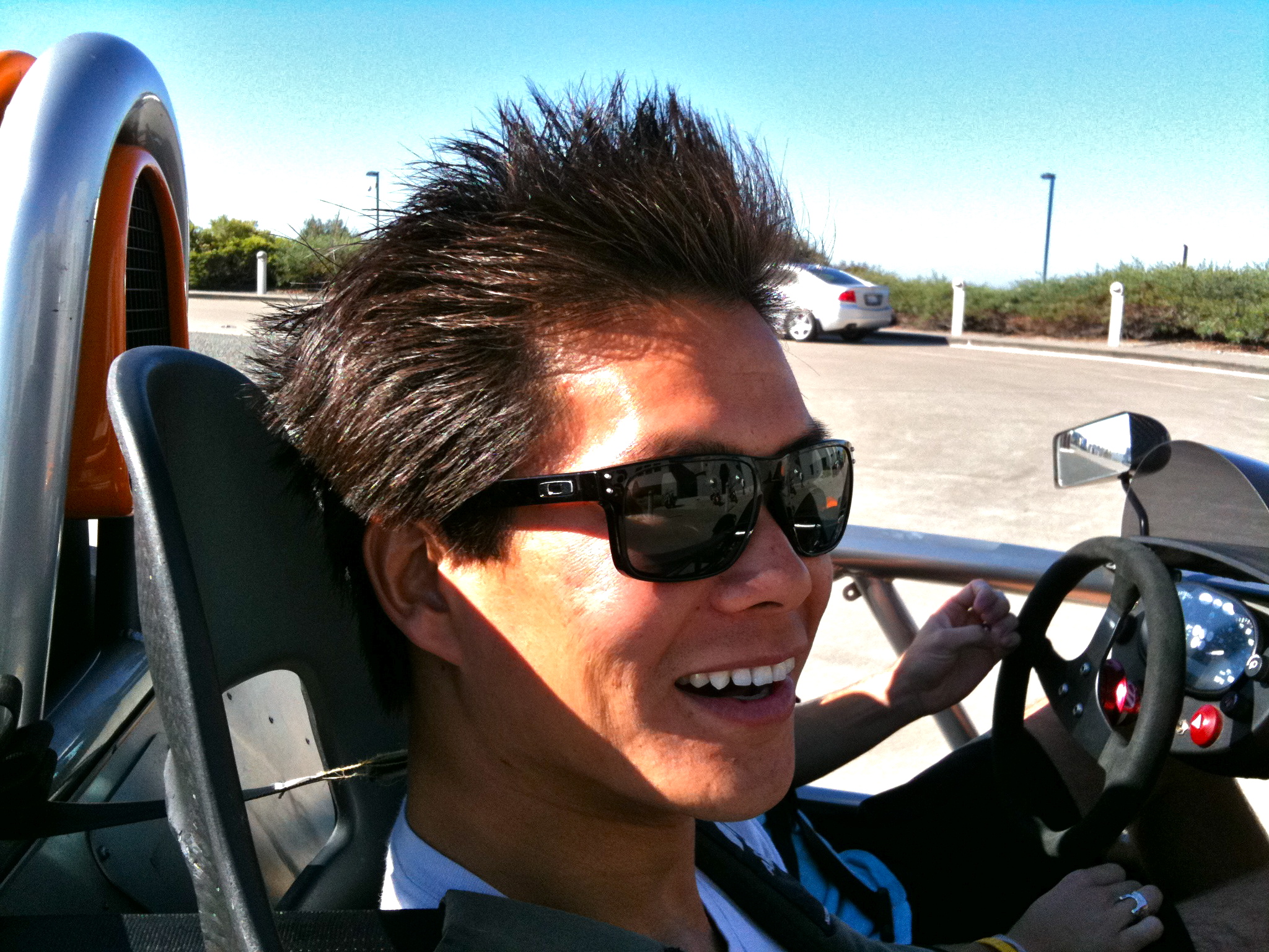 This is what happened to @nthuwirat’s hair after a quick ride in an Ariel Atom.