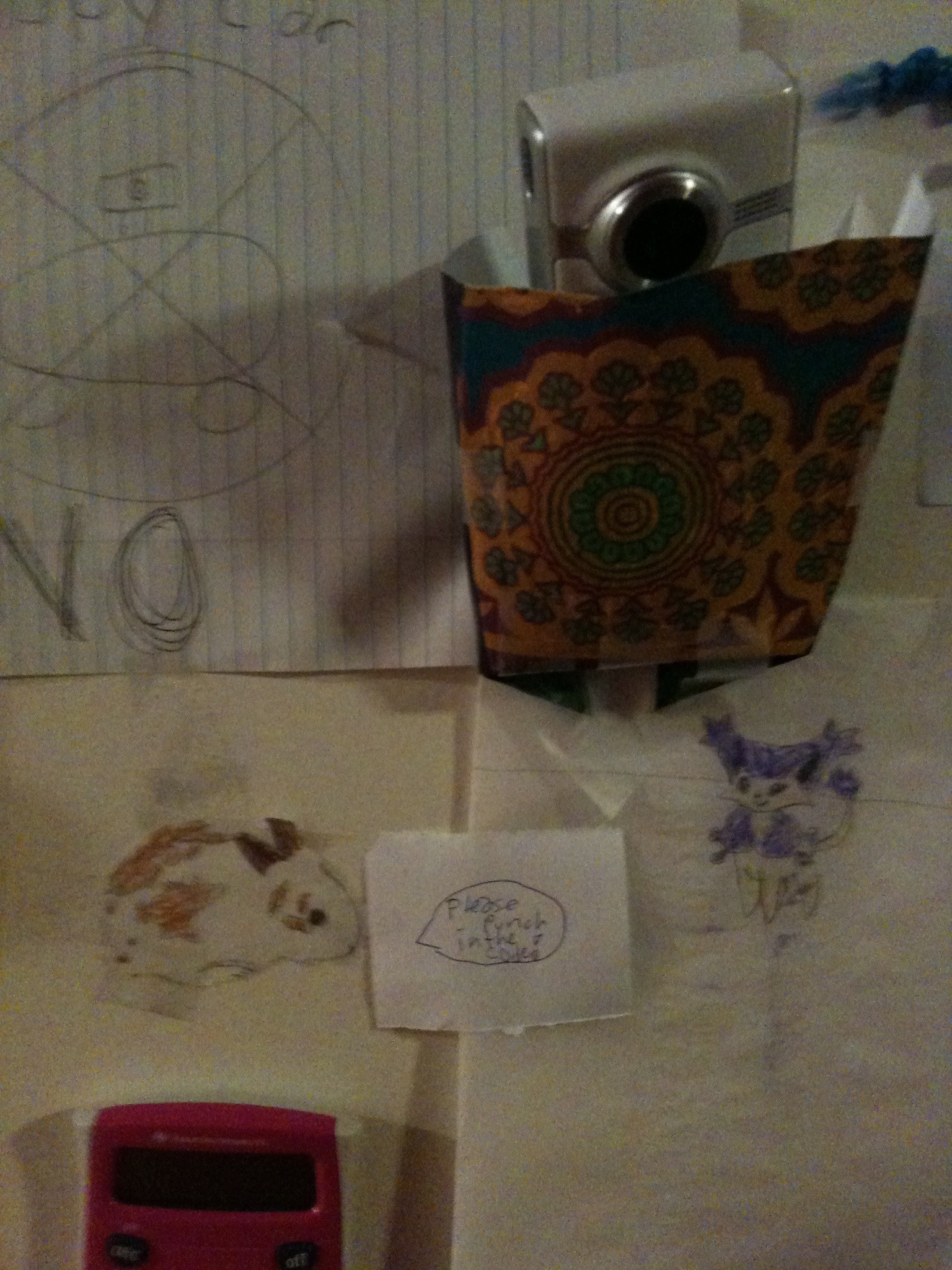The girls added some additional security measures to their bedroom door.