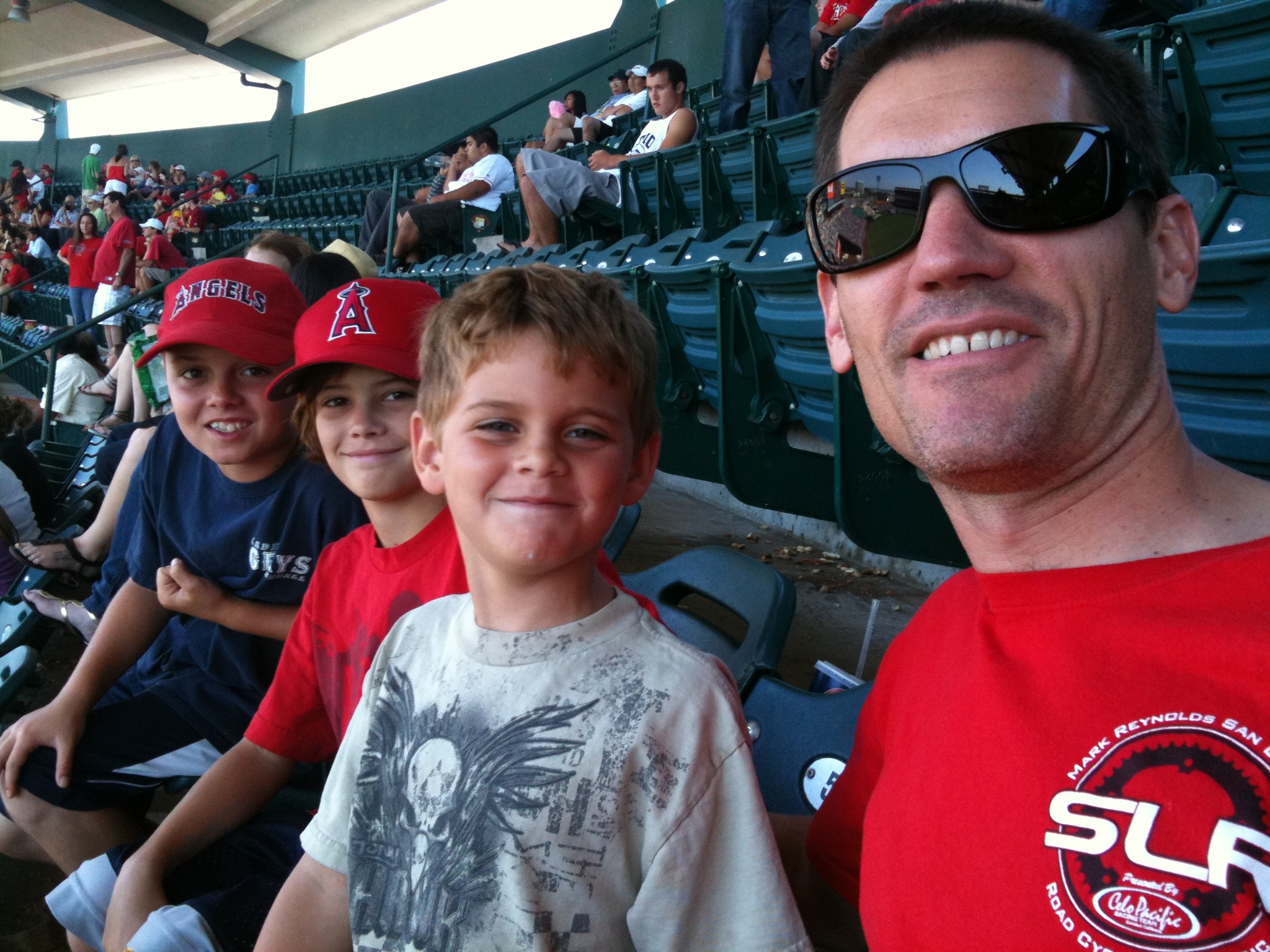 A few pics from the Angels game with the boy and some coworkers.