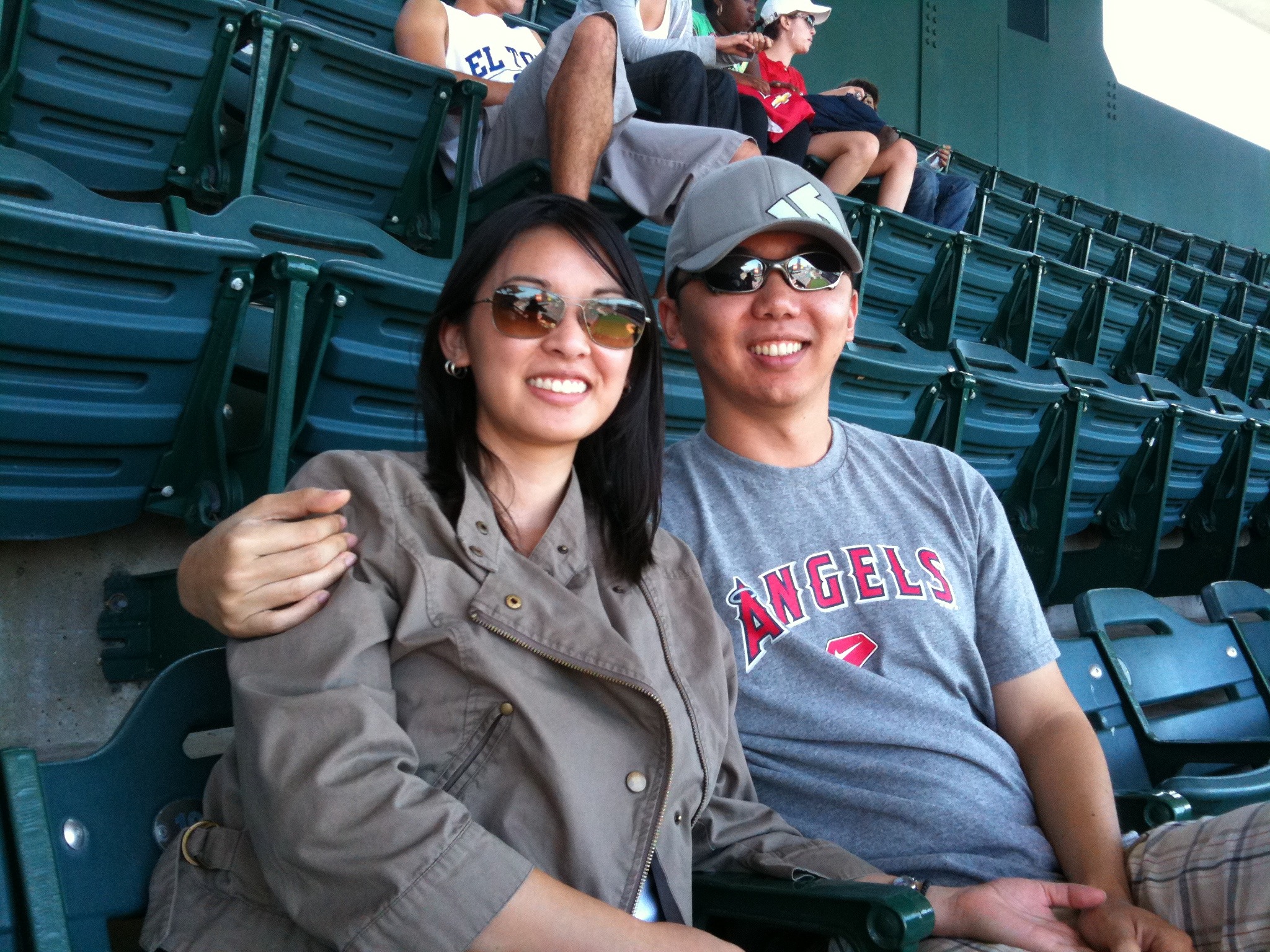 A few pics from the Angels game with the boy and some coworkers.