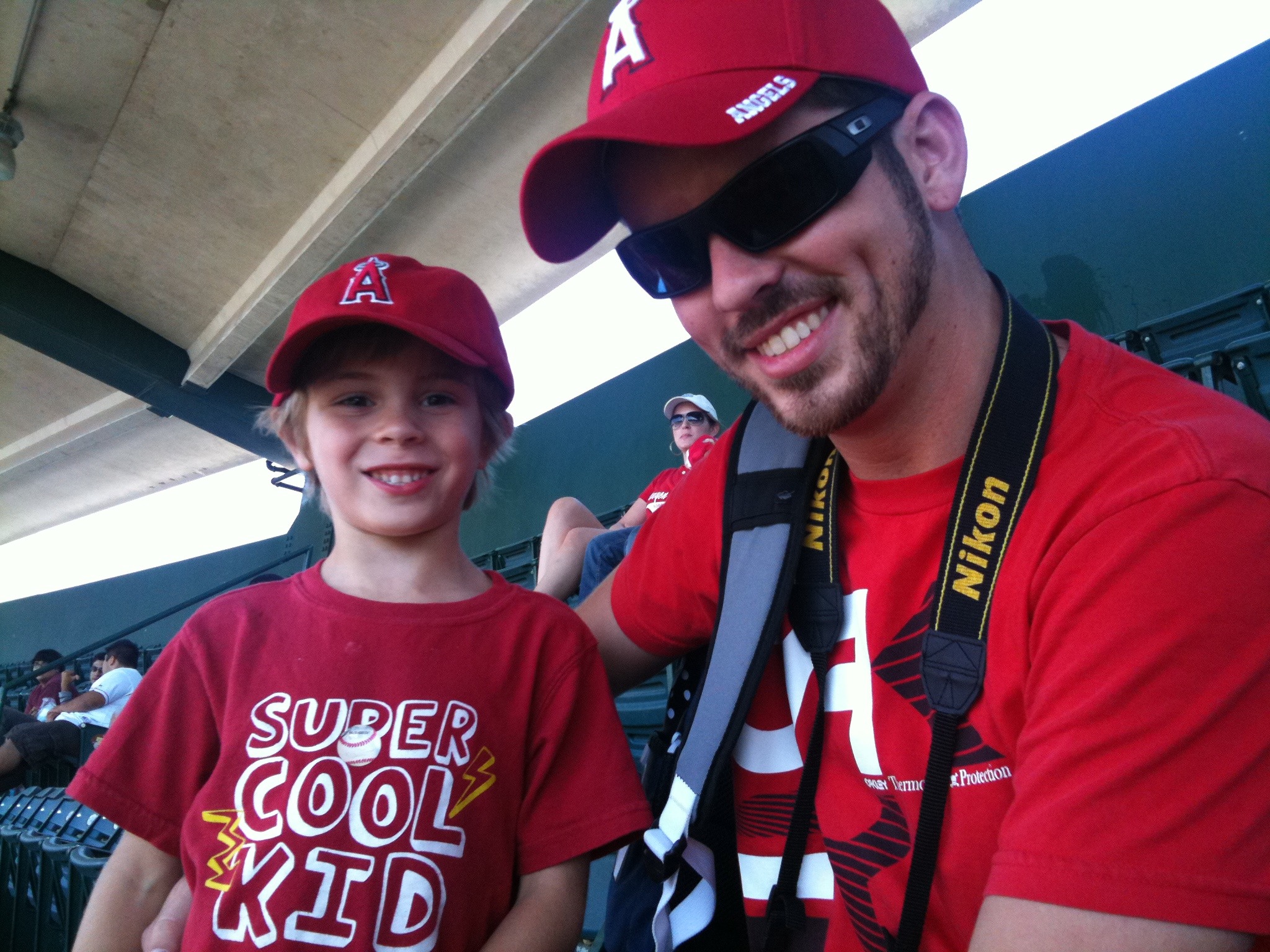 A few pics from the Angels game with the boy and some coworkers.