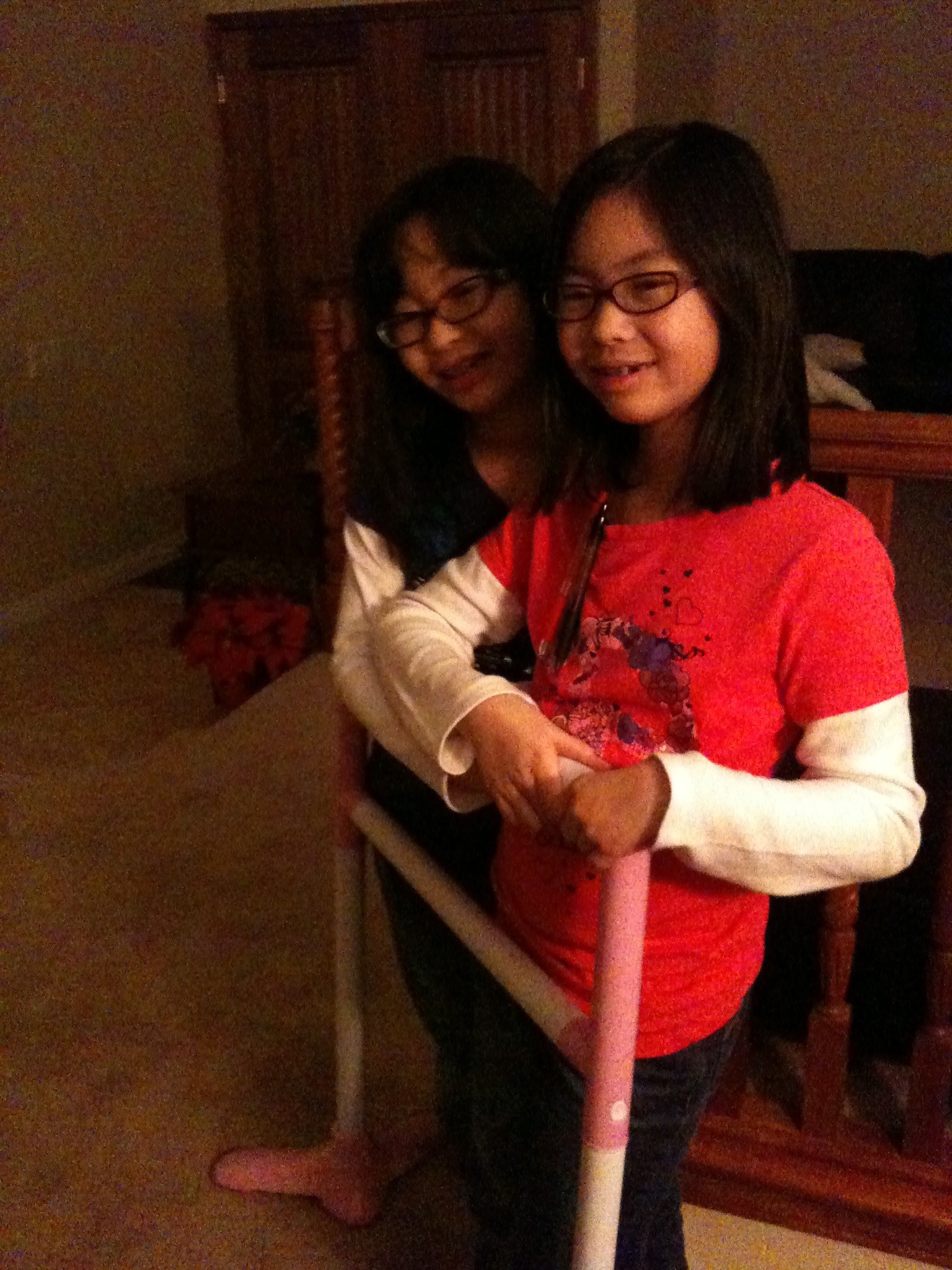 My girls greeted me after work with a dinner service <3