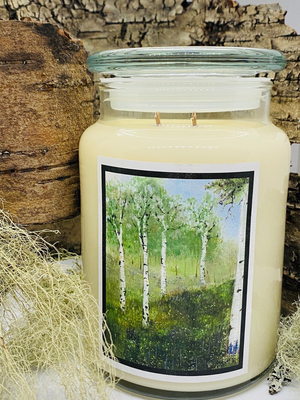 Mason Jar Wood Wick Soy Candle
